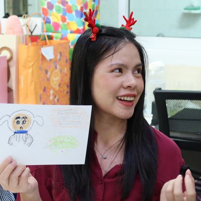 The PND student is presenting their work.